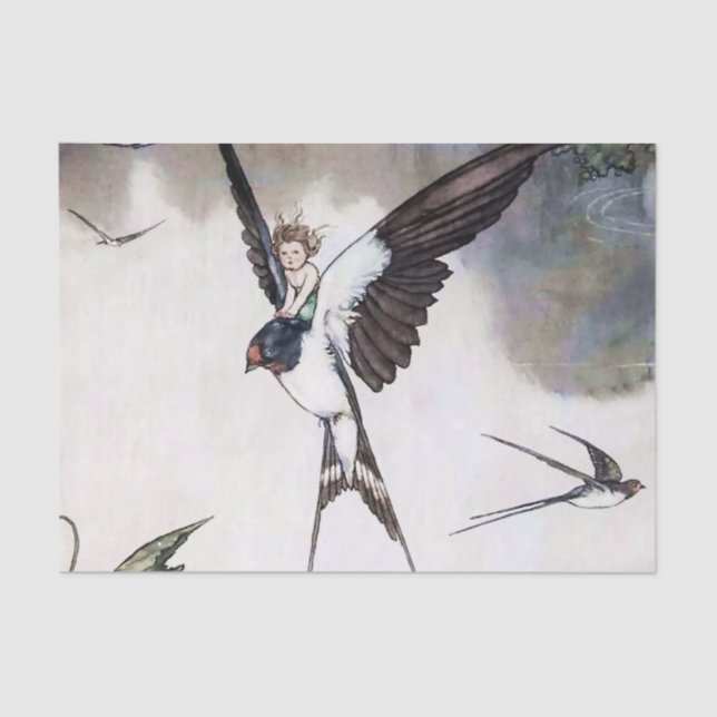 Papier Mousseline Thumbelina par W Heath Robinson (Recto)