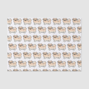 Papier Mousseline Tibétain Spaniel de couleur sable crème Motif de c