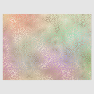 Papier Mousseline Tie Tee Tee Peach Mint Yellow Pink Gold Leopard