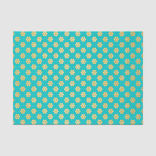 Papier Mousseline Tiffany Turquoise et étincelle dorée de la marguer