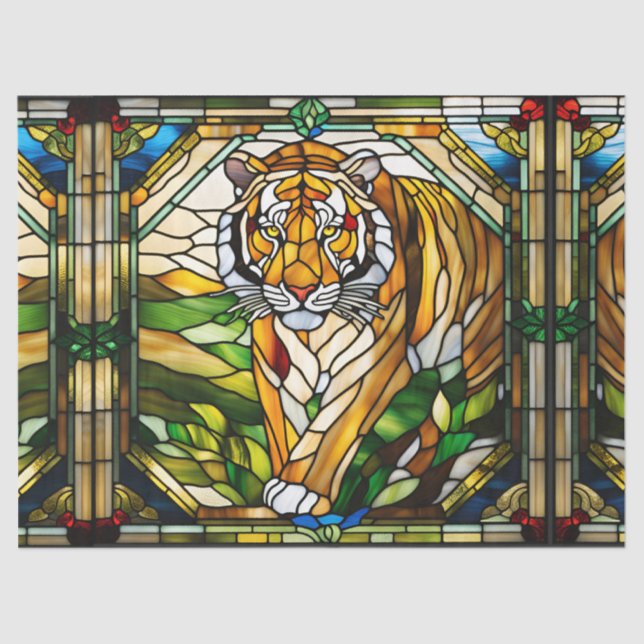 Papier Mousseline Tigre en verre de Faux pour Tissu d'embarcation de (Recto)