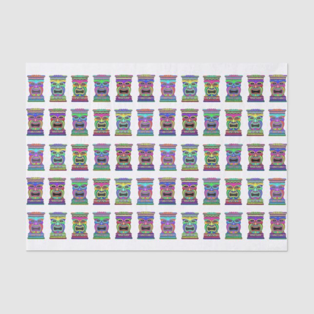 Papier Mousseline Tiki hawaïen (Recto)