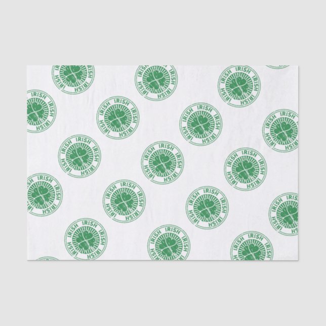 Papier Mousseline Timbre irlandais shamrock (Recto)
