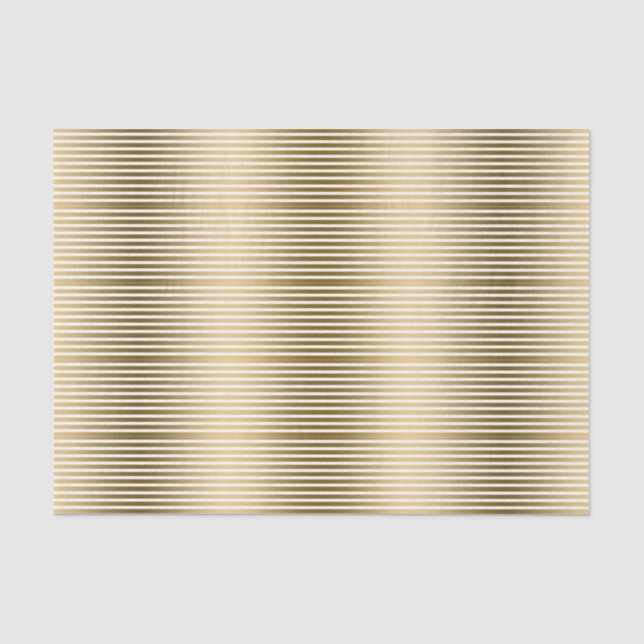 Papier Mousseline Tin Gold Stripes Arrière - plan blanc personnalisé (Recto)