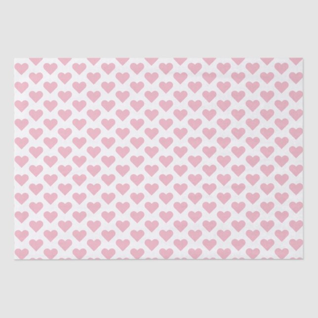 Papier Mousseline Tiny Rose Hearts Motif Tissu Papier (Recto)