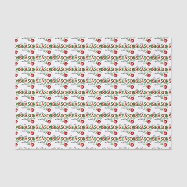 Papier Mousseline Tis Season Fa La La Tissue Paper (Recto)