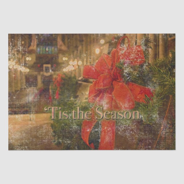 Papier Mousseline "Tis the Season" Vintage (Recto)
