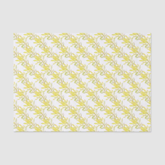 Papier Mousseline Tissu d'aquarelle de tulipe jaune (Recto)