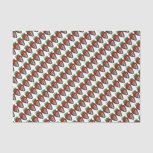 Papier Mousseline Tissu de la Saint-Valentin recouvert de fraise au 