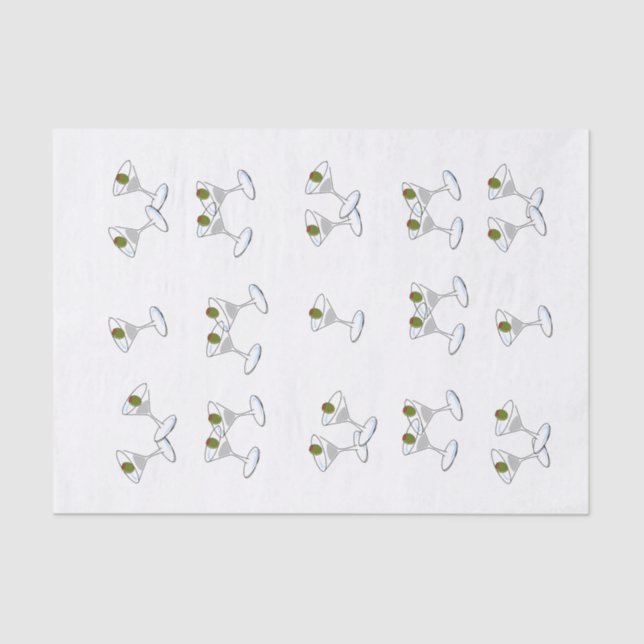 Papier Mousseline Tissu de papier Martini Glaces (Recto)