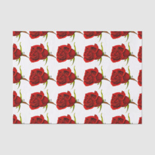 Papier Mousseline Tissu de rose rouge