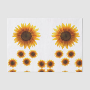 Papier Mousseline Tissu décoratif tournesols