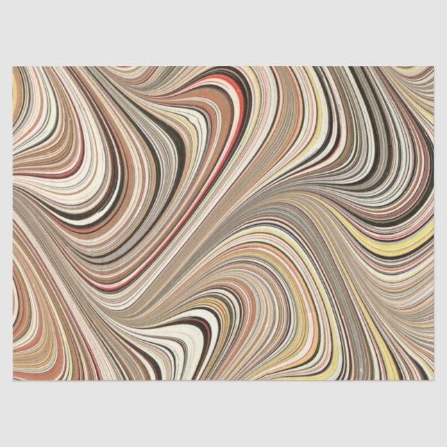 Papier Mousseline Tissu d'enveloppe de cadeau d'agate de marbre de (Recto)