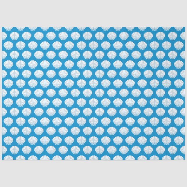 Papier Mousseline Tissu d'enveloppement cadeau Seashell (Recto)