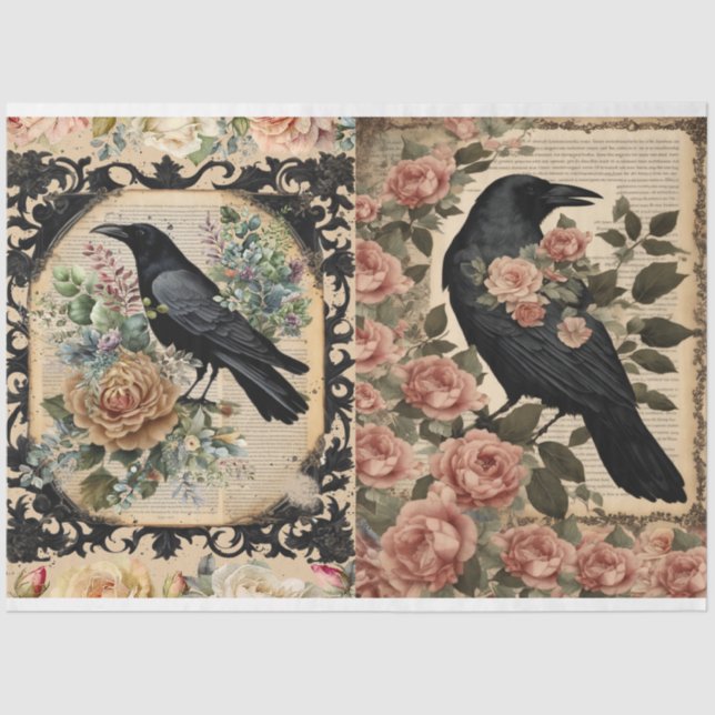 Papier Mousseline Tissu du corbeau (Recto)