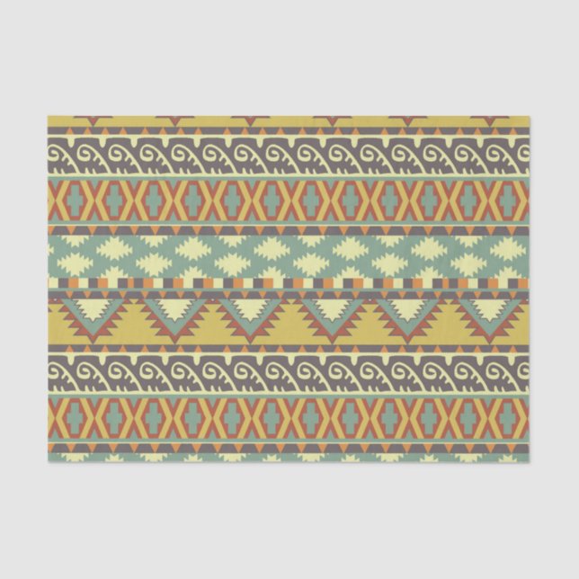 Papier Mousseline Tissu du parti motif tribal aztèque (Recto)