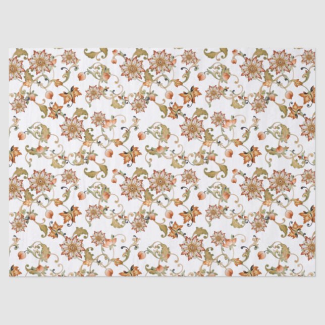 Papier Mousseline Tissu Jacobean de conception de papier peint de (Recto)