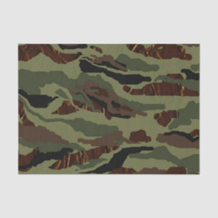 Papier Mousseline Tissu Motif de Camouflage MVB