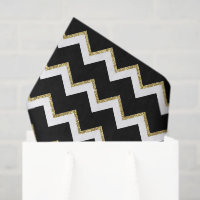 tissu noir élégant de chevron d'or blanc