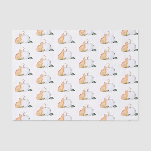 Papier Mousseline Tissu Papier Aquarelle Automne Motif bois (Recto)