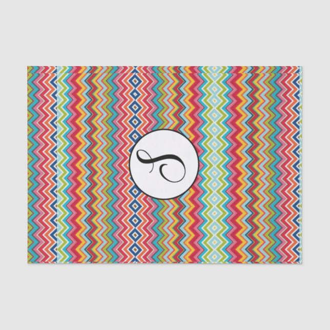 Papier Mousseline Tissu papier Chevron (Recto)