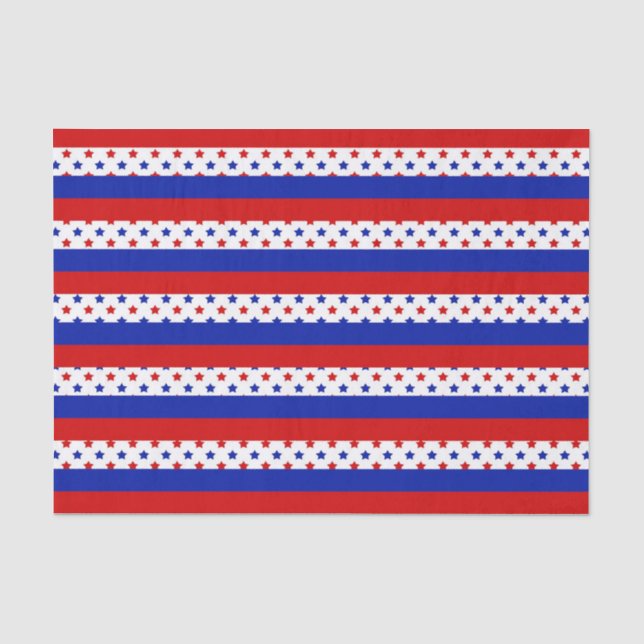 Papier Mousseline Tissu patriotique de partie de motif de rayures (Recto)