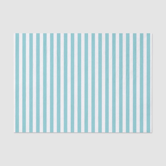 Papier Mousseline Tissu rayé bleu et blanc (Recto)