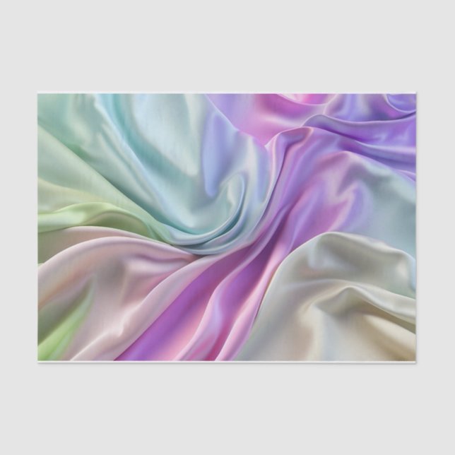 Papier Mousseline Tissu satiné soyeux en couleurs dégradantes (Recto)