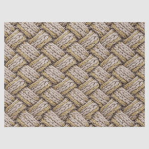 Papier Mousseline Tissu Tricoté Fil Tressé – Beige Chaud (3)