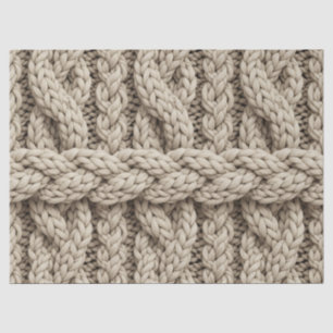 Papier Mousseline Tissu Tricoté Fil Tressé – Beige Chaud (4)