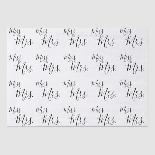 Papier Mousseline Tissue Paper - Mlle à Mme. (Recto)