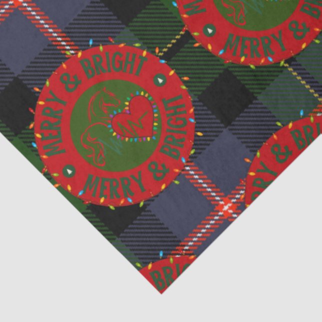 Papier Mousseline Tissue Paper with Merry & Bright Design (Détail)