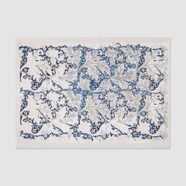 PAPIER MOUSSELINE TISSUE PAPIER : WILLIAM MORRIS : WALLFLOWER MOTIF (Recto)