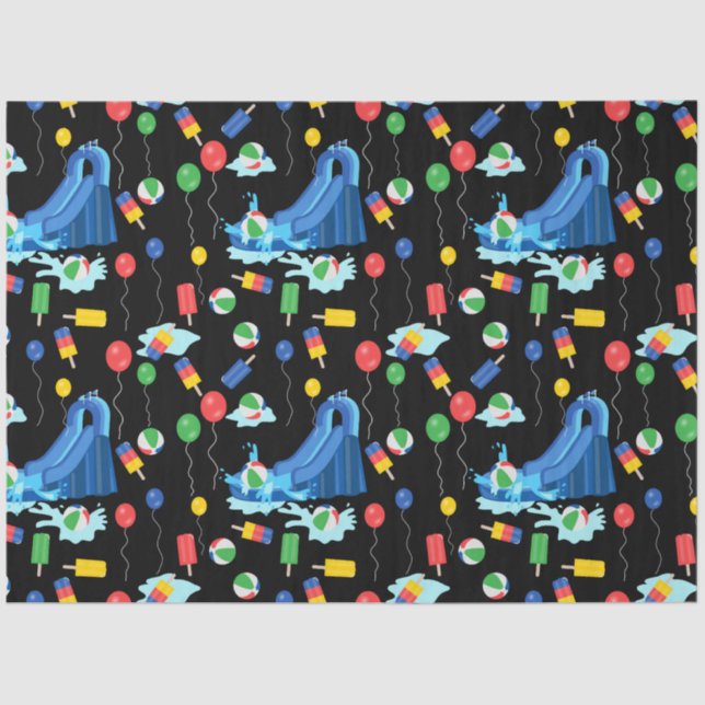 Papier Mousseline toboggan pour enfants Summer Boy Girl Fun (Recto)