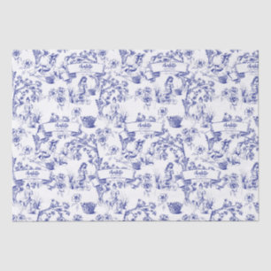 Papier Mousseline Toile Bleue et Blanche