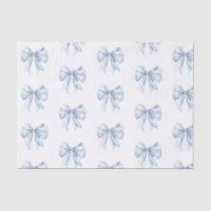 Papier Mousseline Toile de Jouy Blue Elegant Bow