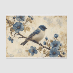 Papier Mousseline Toile de Jouy Bluebird