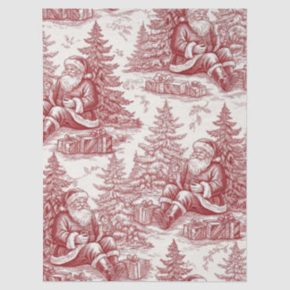 Papier Mousseline Toile rouge