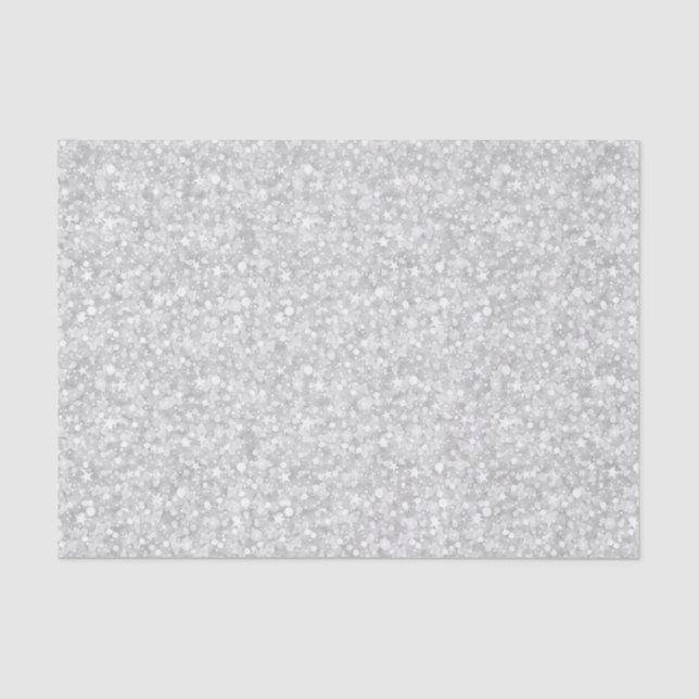 Papier Mousseline Tons blancs Faux Parties scintillant & Étincelles  (Recto)