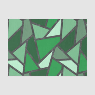 Papier Mousseline Tons de motif en vitrail vert