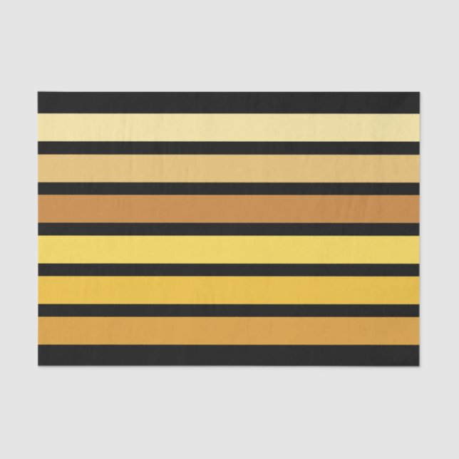 Papier Mousseline Tons Jaune Doré Sur Noir (Recto)