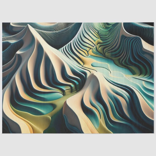 Papier Mousseline Topographic currents (Recto)