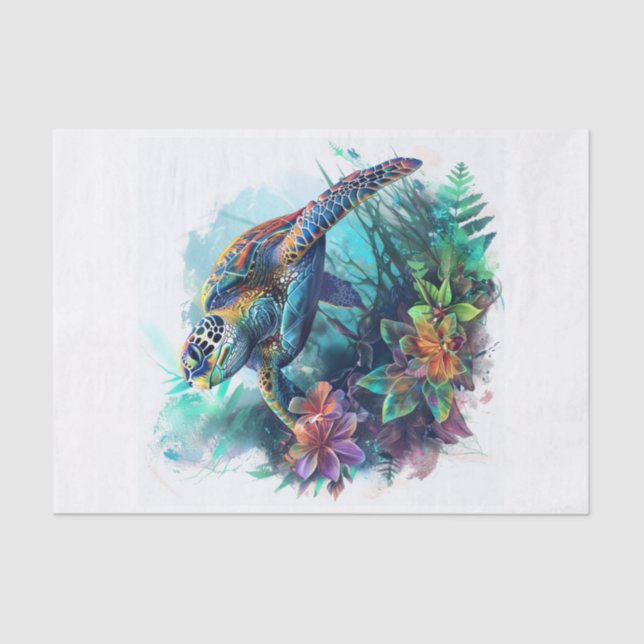 Papier Mousseline Tortue de mer1 (Recto)