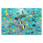 Tortue de mer tropicale hawaïenne de poissons de