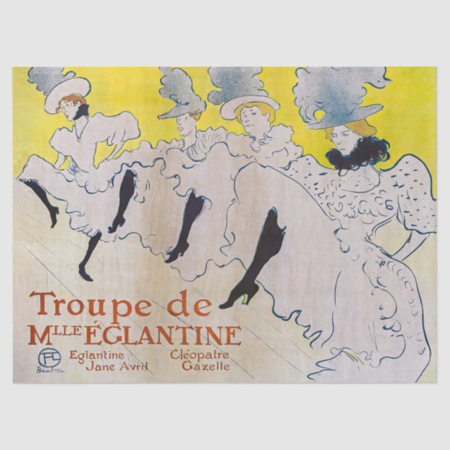 Papier Mousseline Toulouse-Lautrec - Troupe de Mlle Eglantine (Recto)