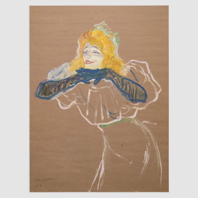 Papier Mousseline Toulouse-Lautrec - Yvette Guilbert Singing (Créateur téléchargé)