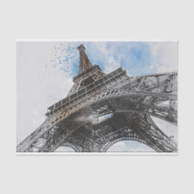 Papier Mousseline Tour Eiffel, Paris, France (Recto)