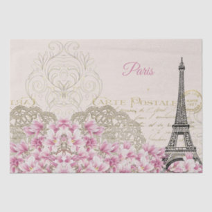 Papier Mousseline Tour Eiffel, Paris Magnolia Rose