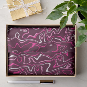 Papier Mousseline Tourbillons abstraits damas rose chaud motif frais