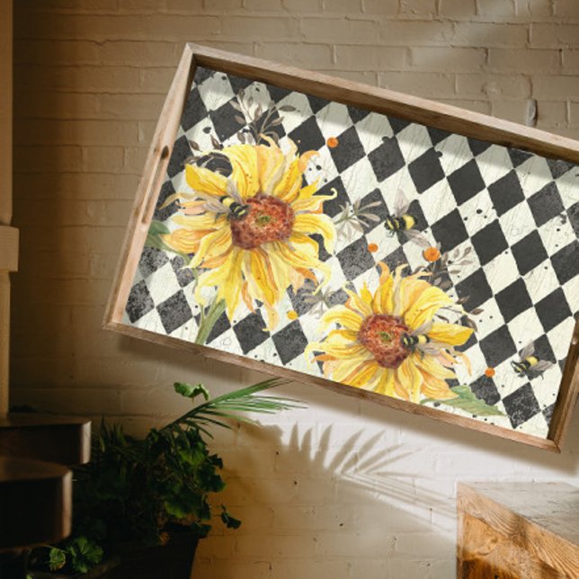 Papier Mousseline Tournesol avec abeilles Ephémère noire Découpage g (Créateur téléchargé)